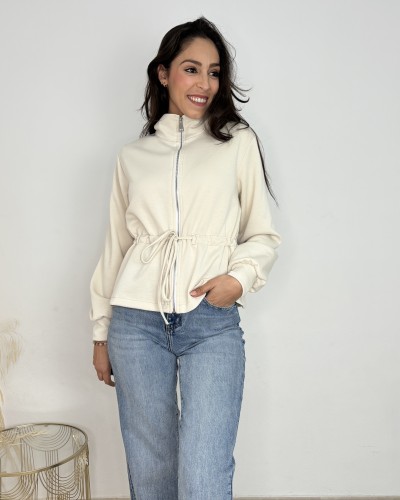 Chaqueta sudadera fruncida...