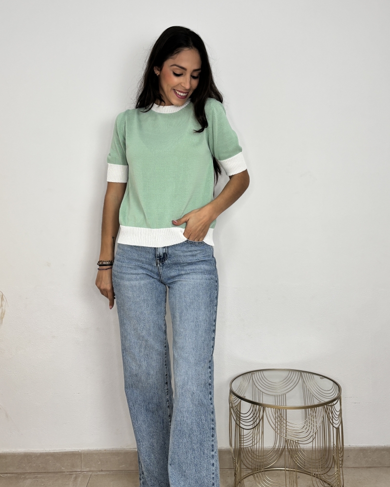 Blusa Casilda hilo verde