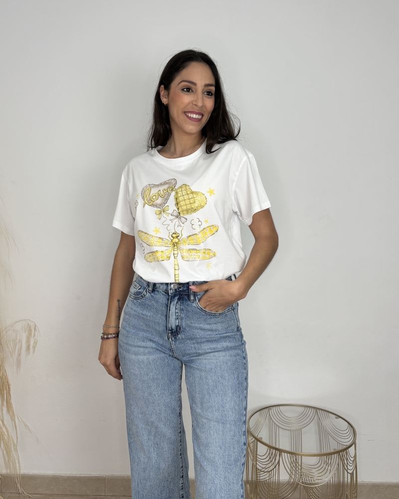 Camiseta Libélula Amarilla