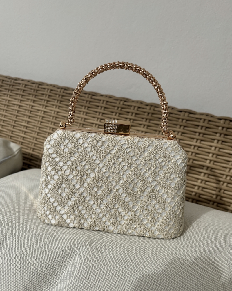 Cartera Croché Dorado