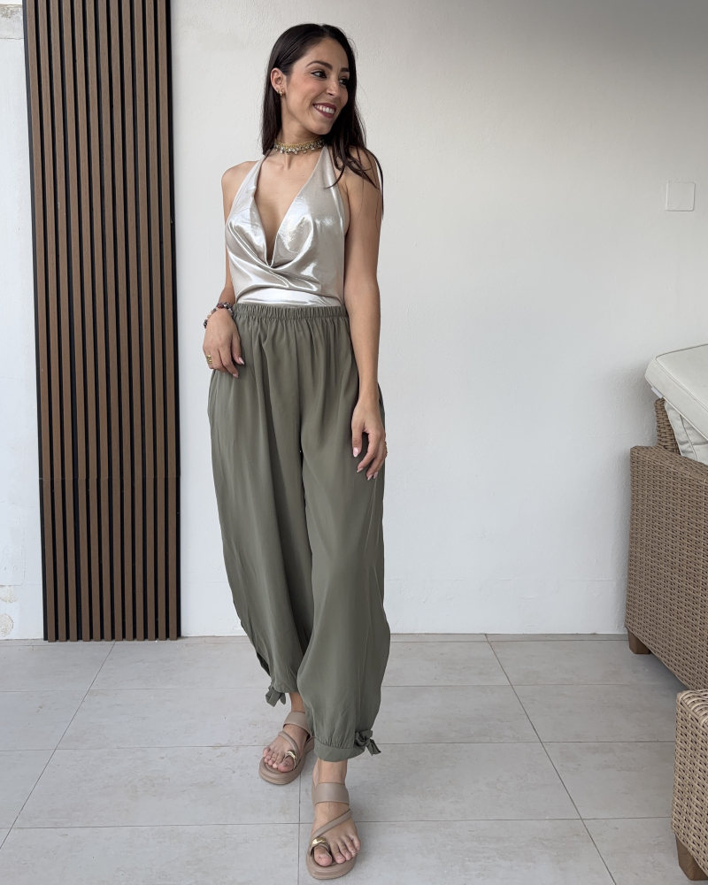 Pantalón Bombacho Lazo Kaki