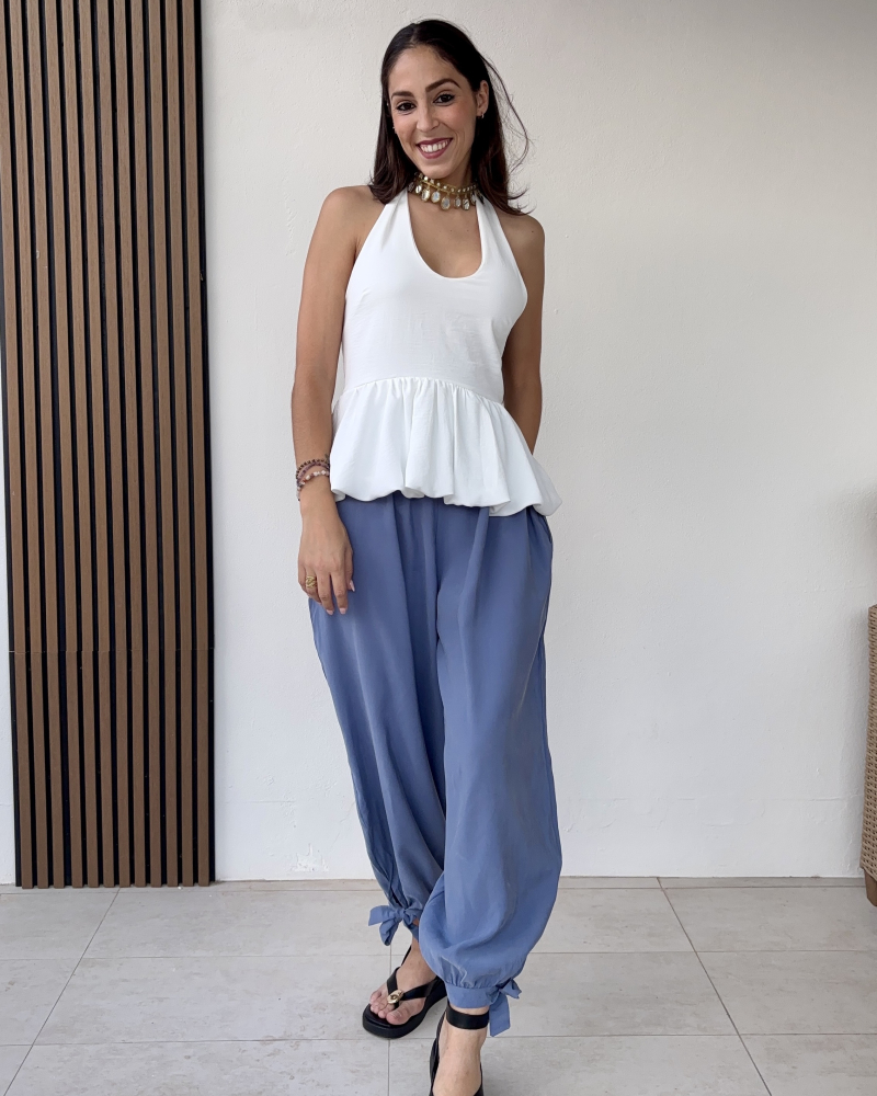 Pantalón Bombacho Lazo Azul